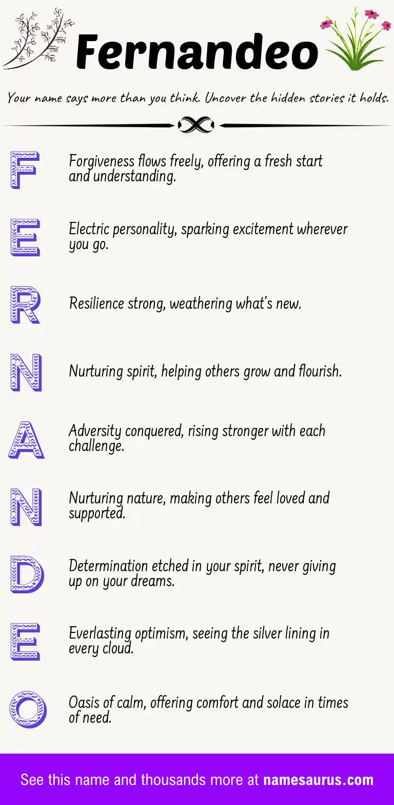 Acrostic poem about Fernandeo.