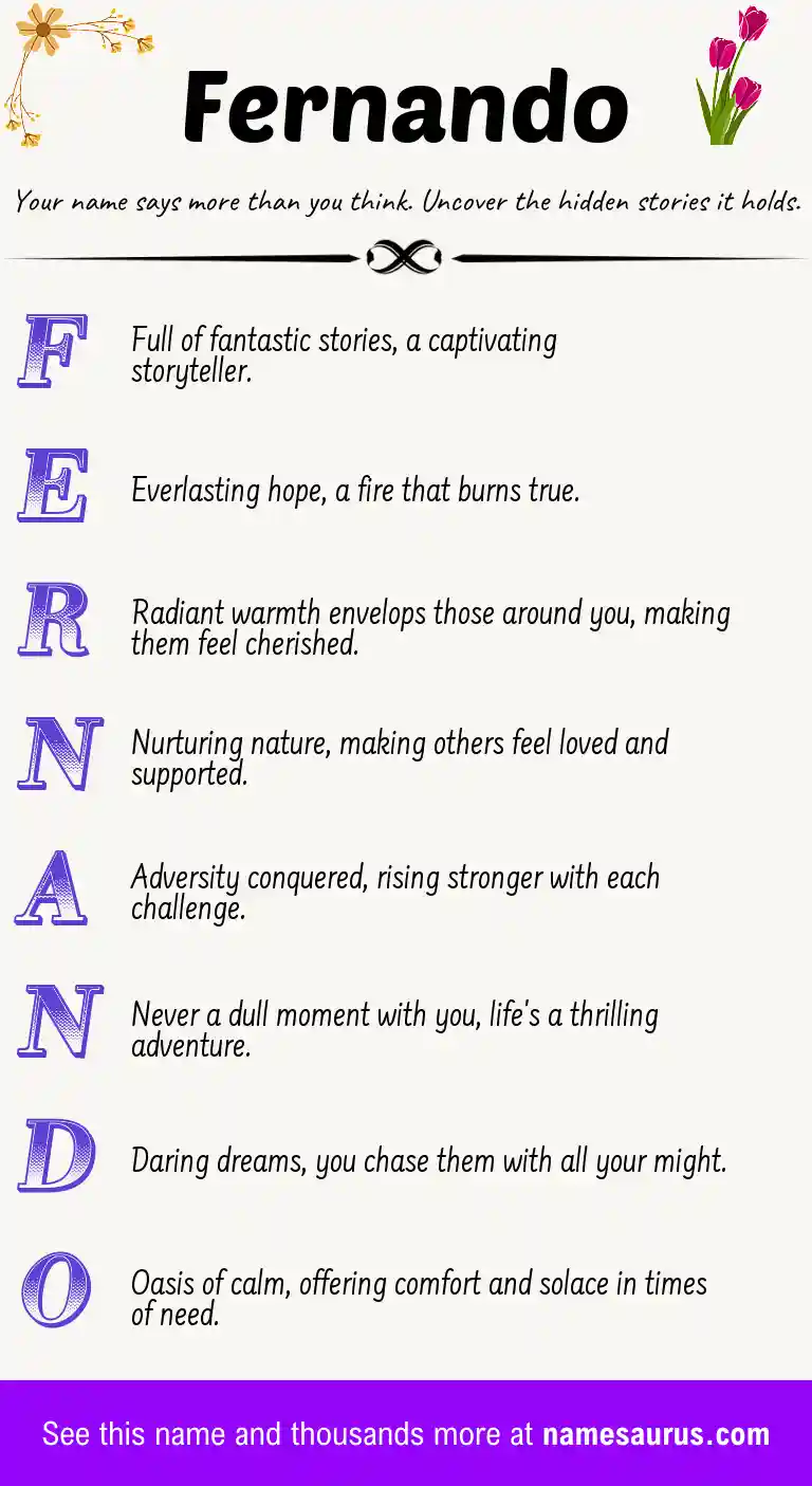 Acrostic poem about Fernando.