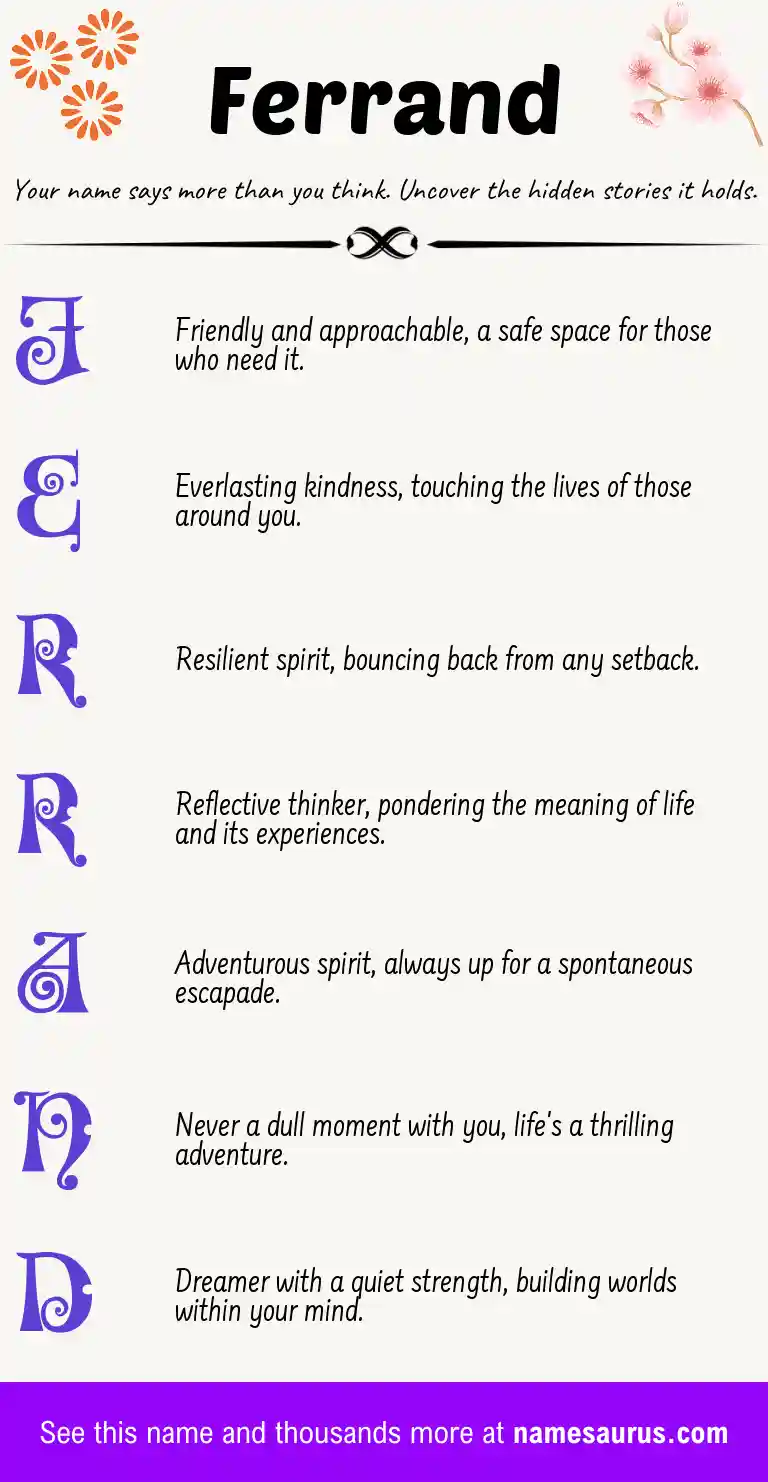 Acrostic poem about Ferrand.
