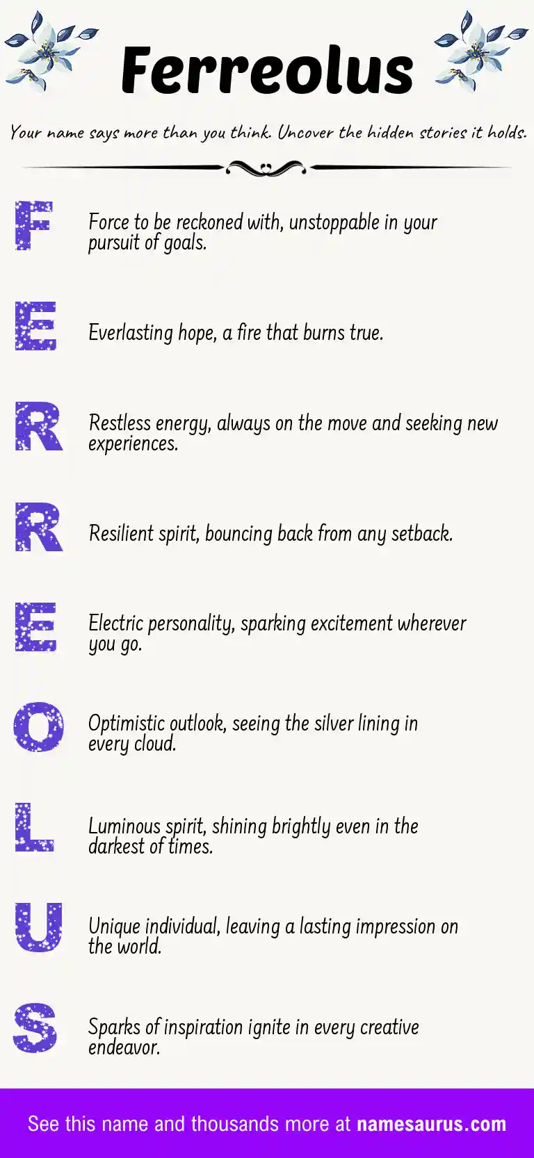 Acrostic poem about Ferreolus.