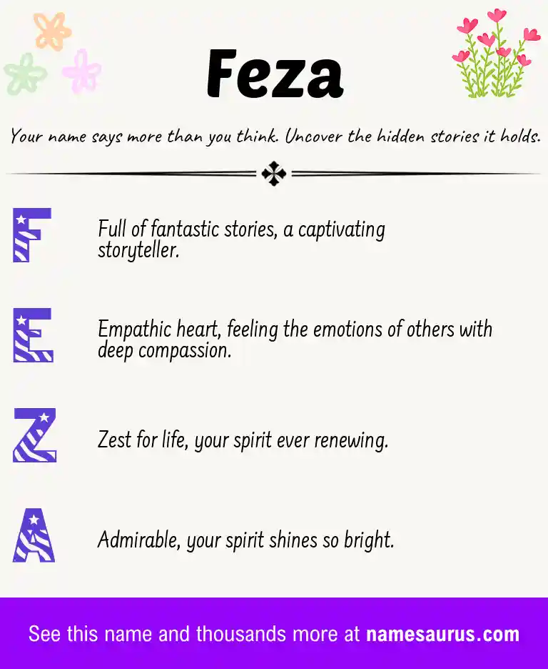 Acrostic poem about Feza.