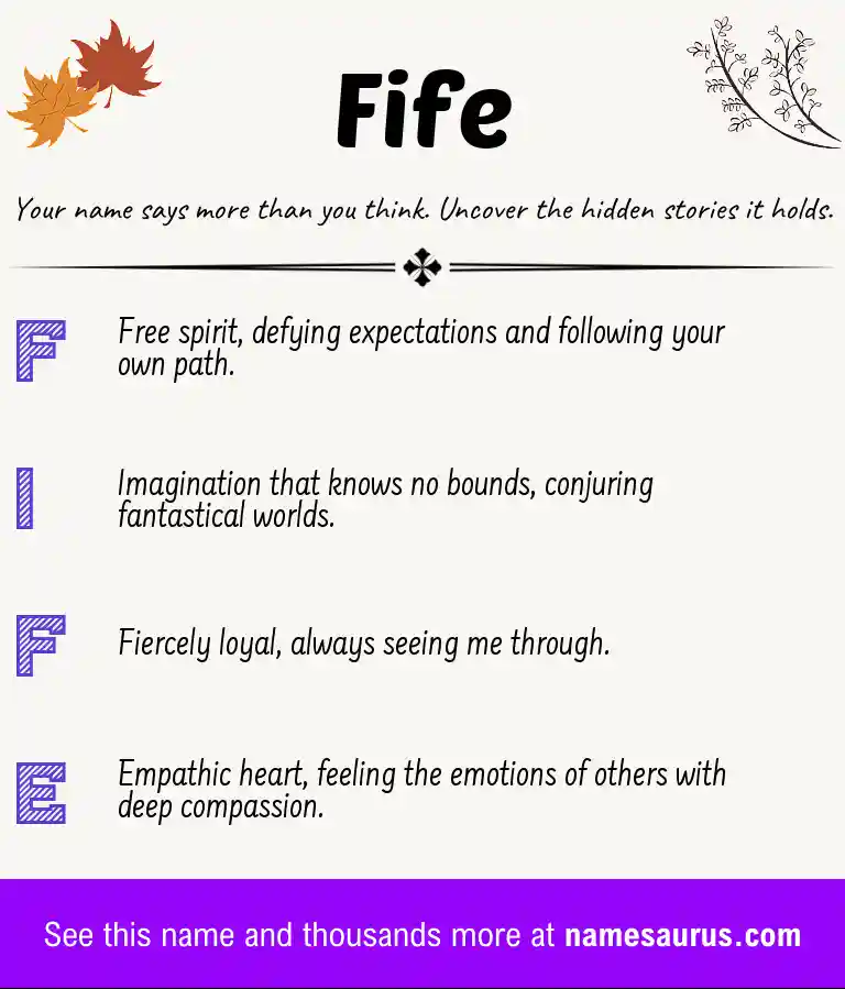 Acrostic poem about Fife.