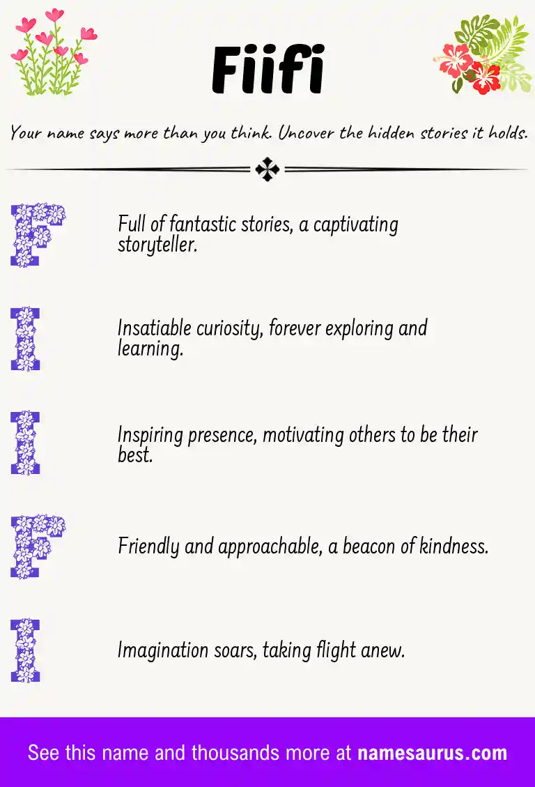 Acrostic poem about Fiifi.