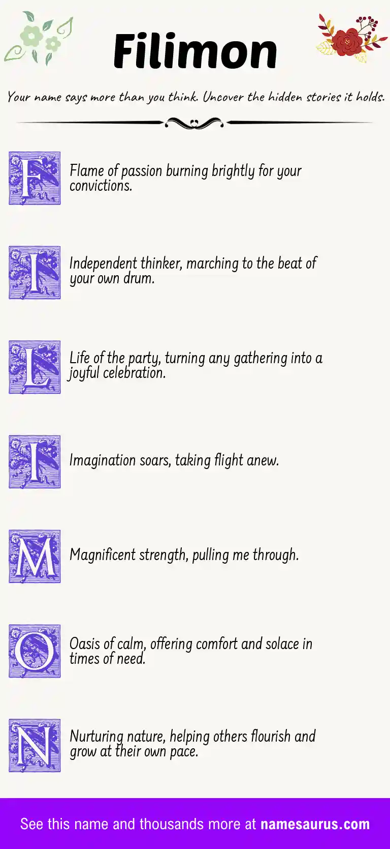 Acrostic poem about Filimon.