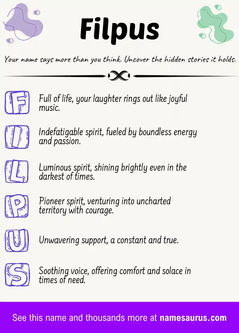 Acrostic poem about Filpus.