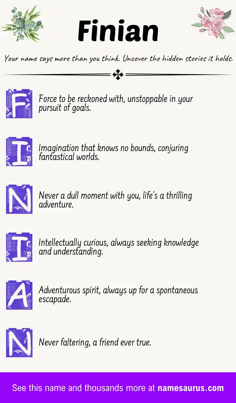 Acrostic poem about Finian.