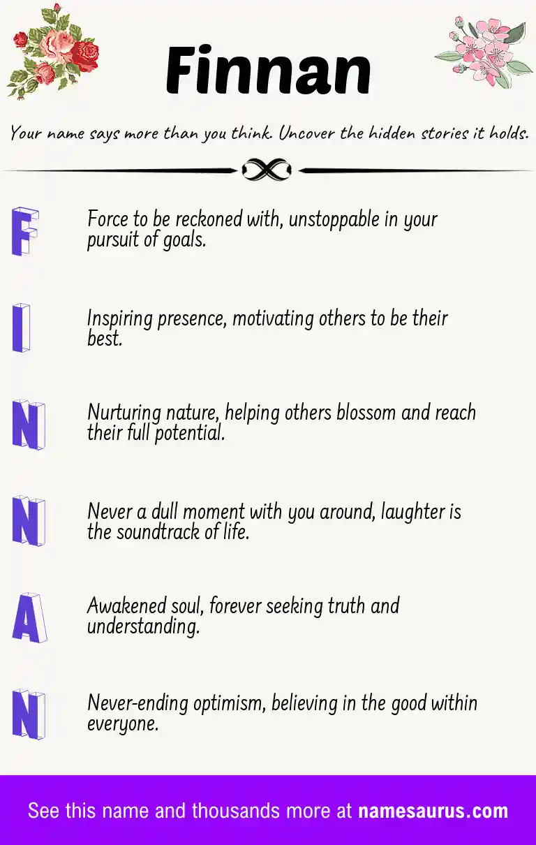 Acrostic poem about Finnan.