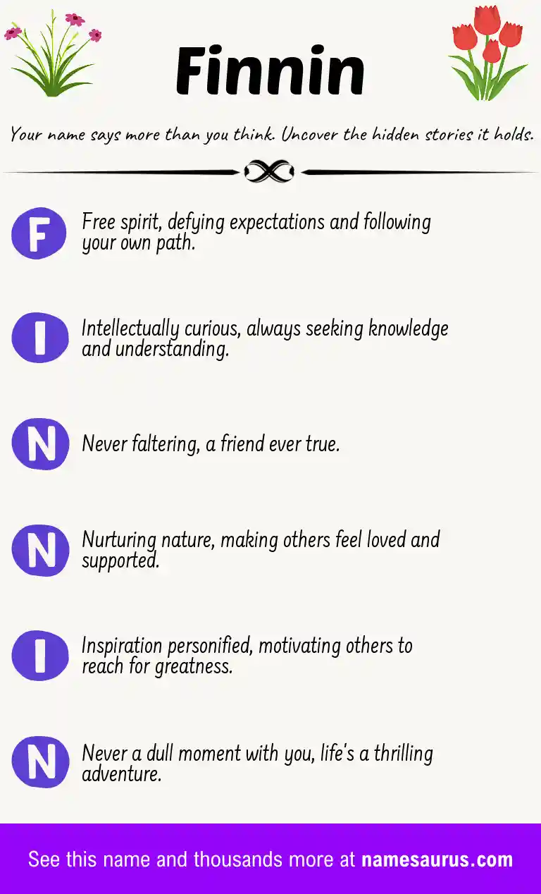 Acrostic poem about Finnin.