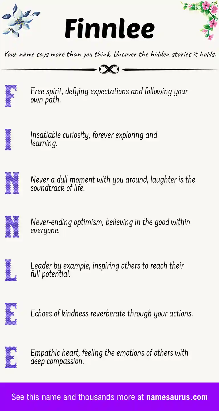 Acrostic poem about Finnlee.