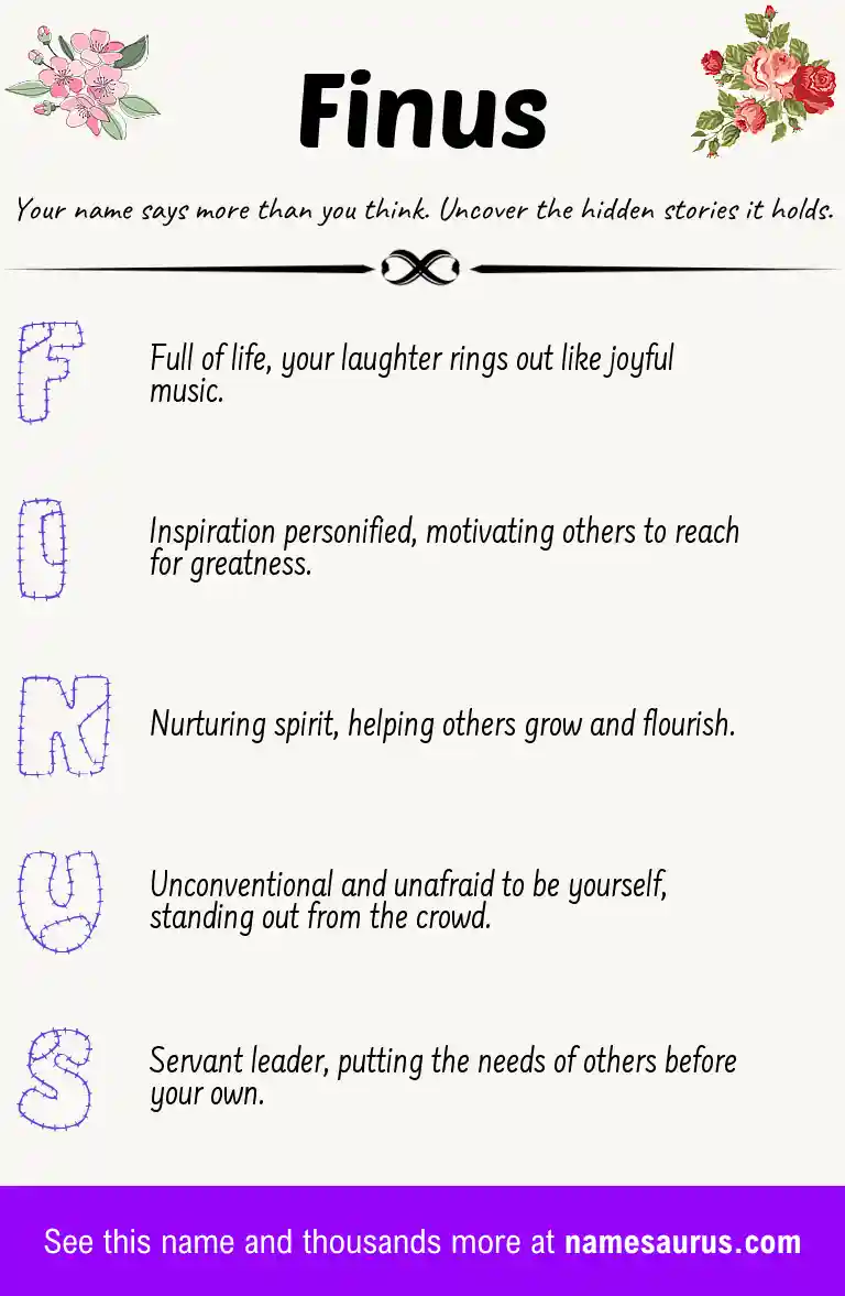 Acrostic poem about Finus.