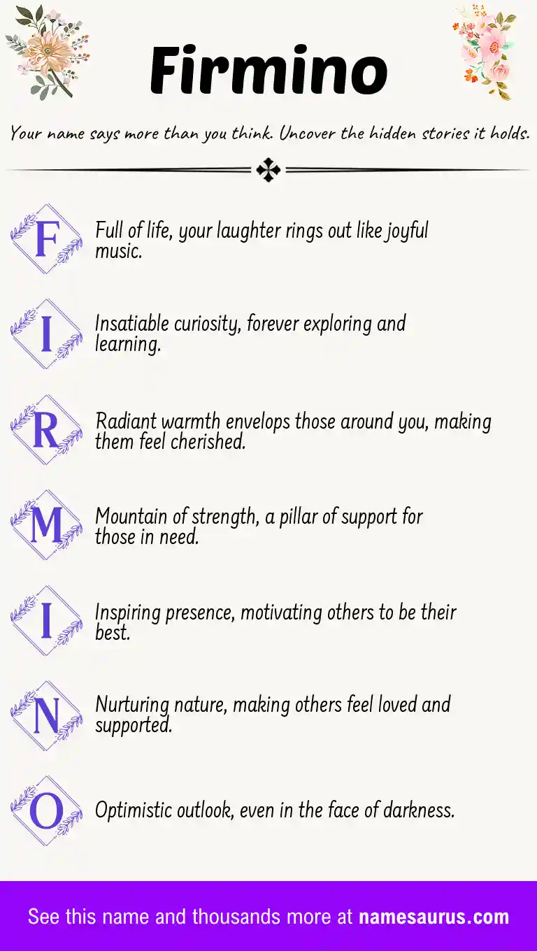 Acrostic poem about Firmino.