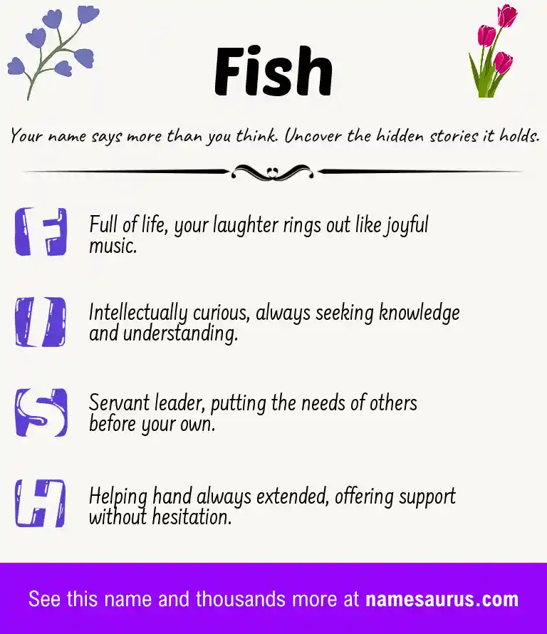 Acrostic poem about Fish.