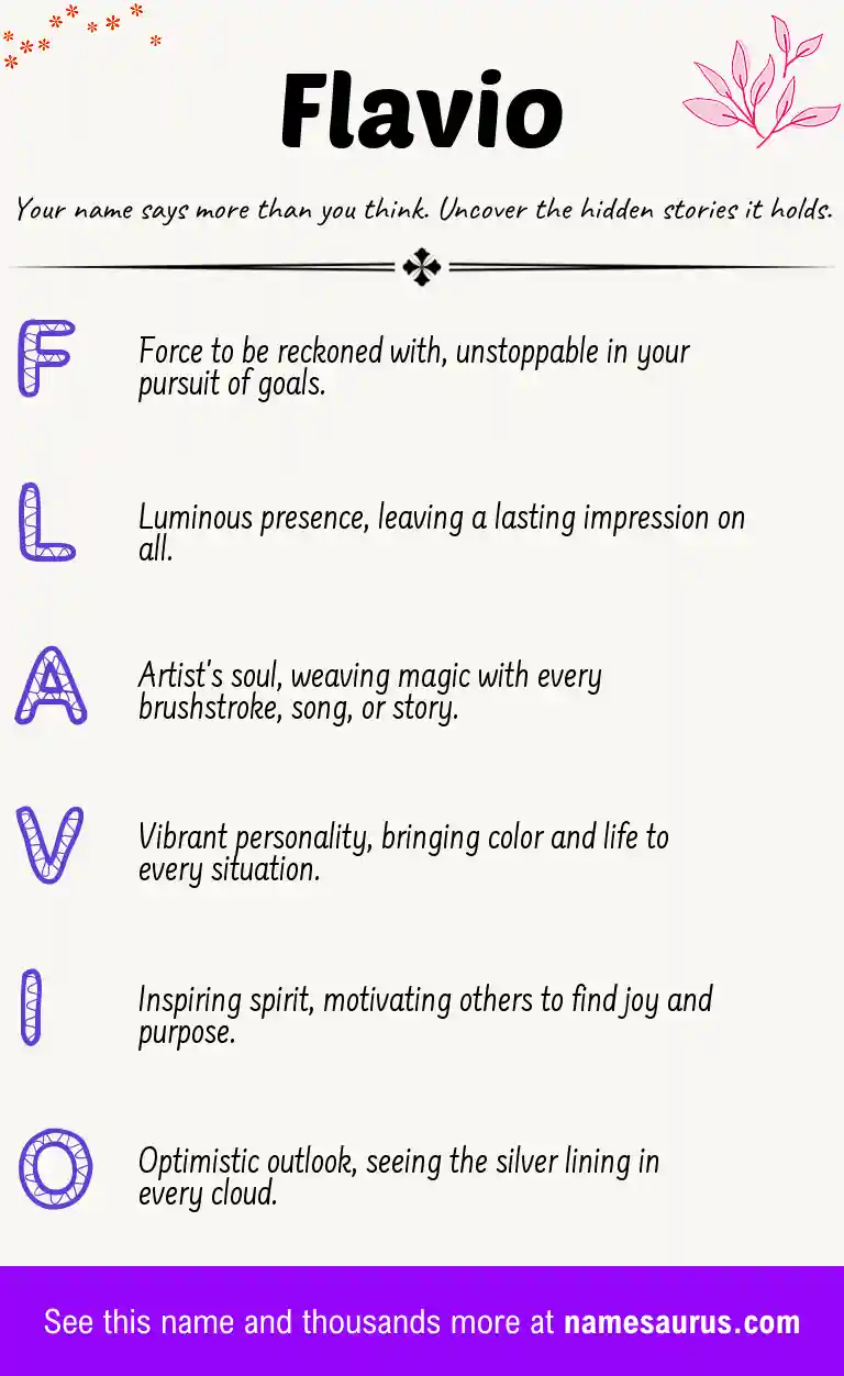 Acrostic poem about Flavio.