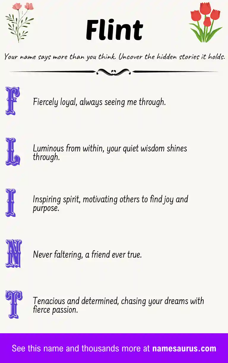 Acrostic poem about Flint.