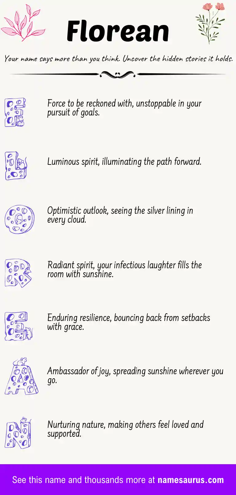Acrostic poem about Florean.