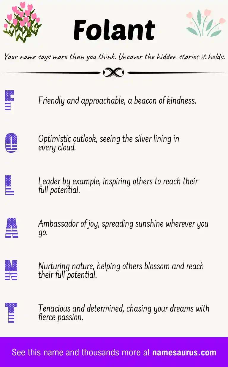 Acrostic poem about Folant.