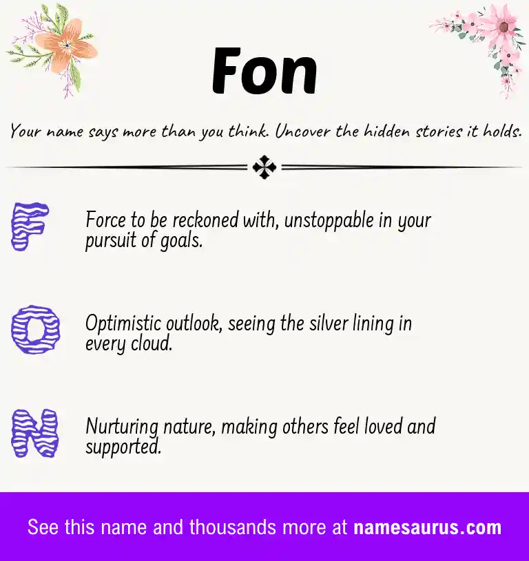 Acrostic poem about Fon.