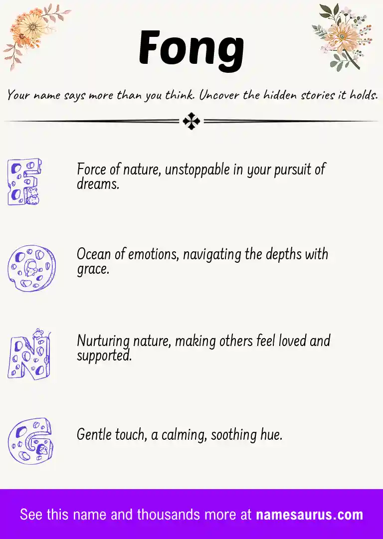 Acrostic poem about Fong.