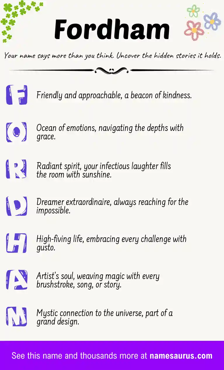 Acrostic poem about Fordham.