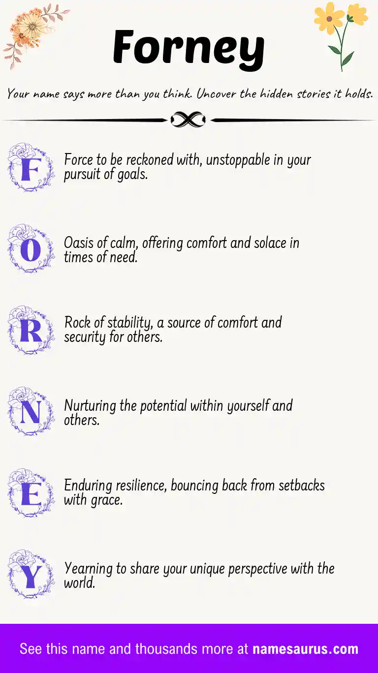 Acrostic poem about Forney.
