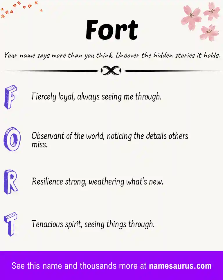 Acrostic poem about Fort.