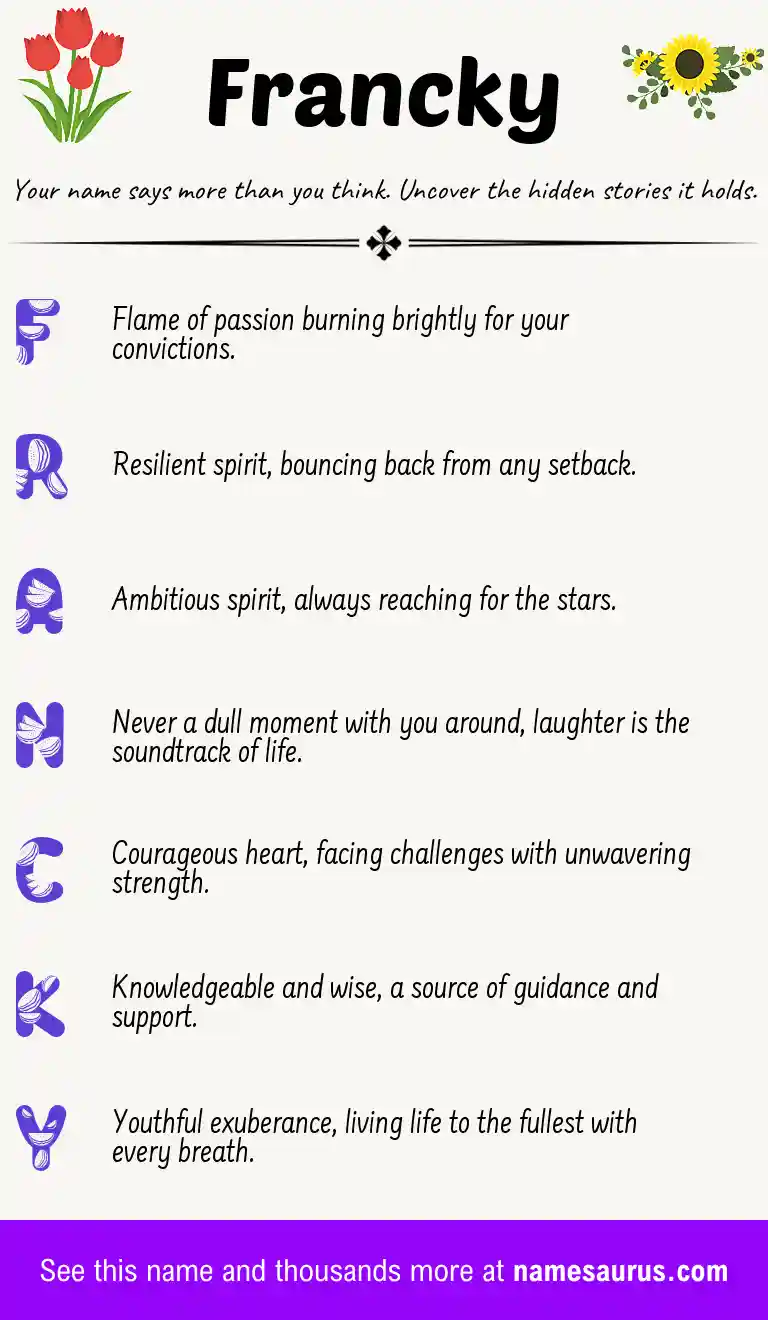 Acrostic poem about Francky.