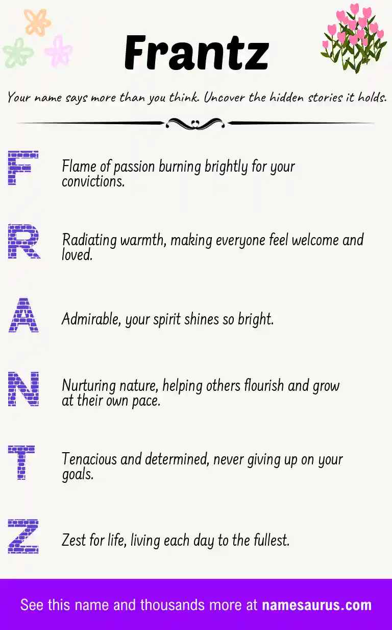 Acrostic poem about Frantz.