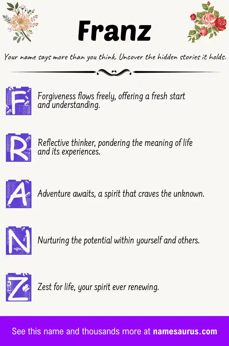 Acrostic poem about Franz.