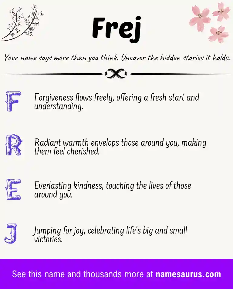 Acrostic poem about Frej.