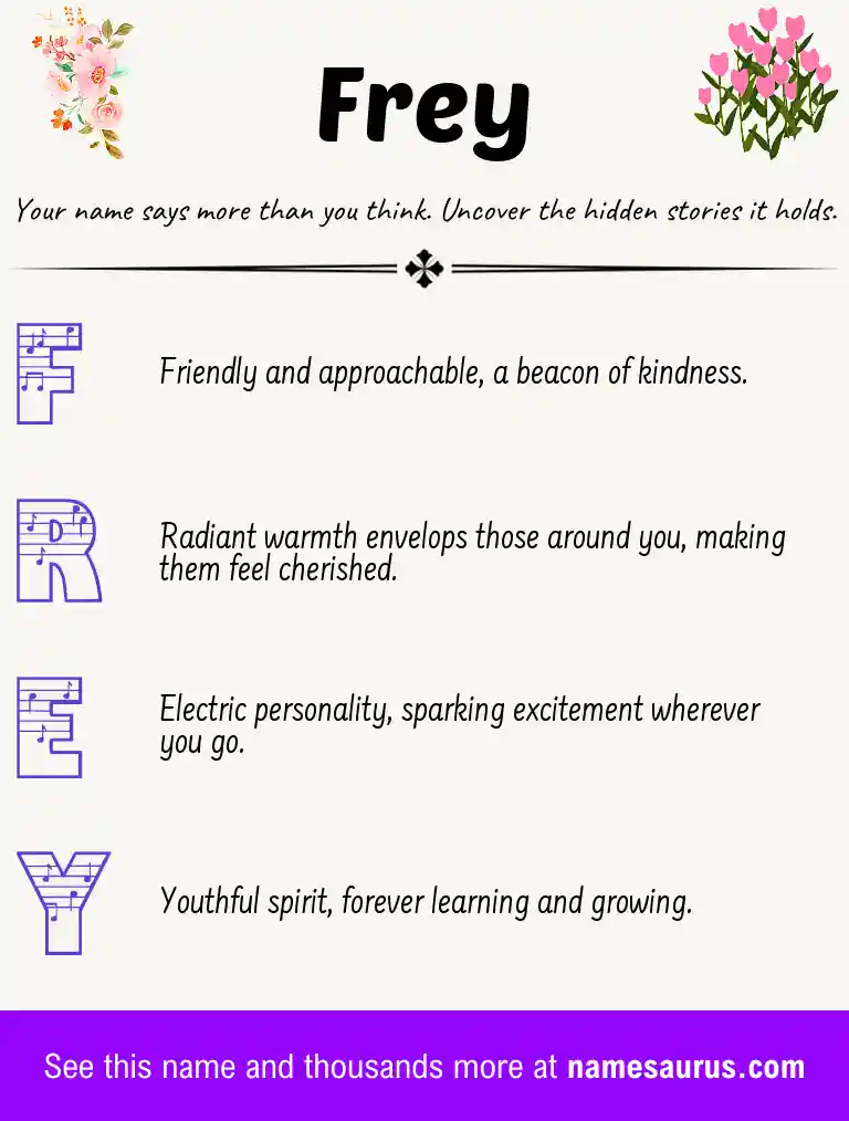 Acrostic poem about Frey.