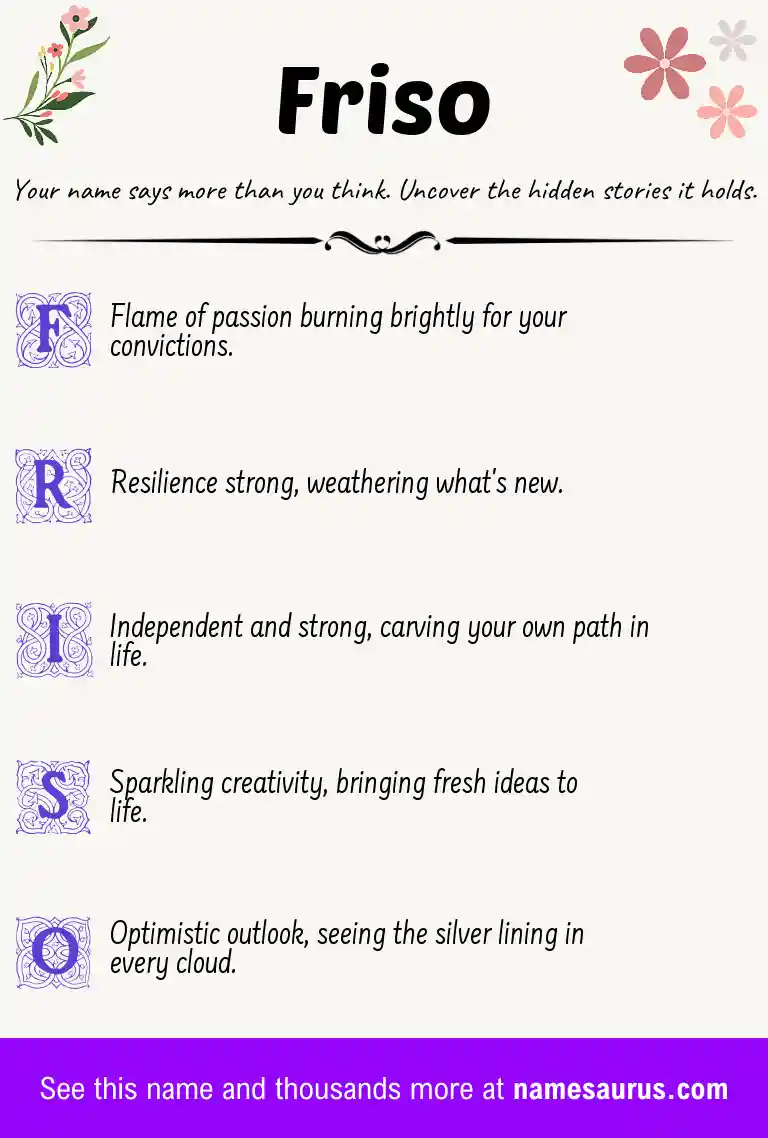 Acrostic poem about Friso.