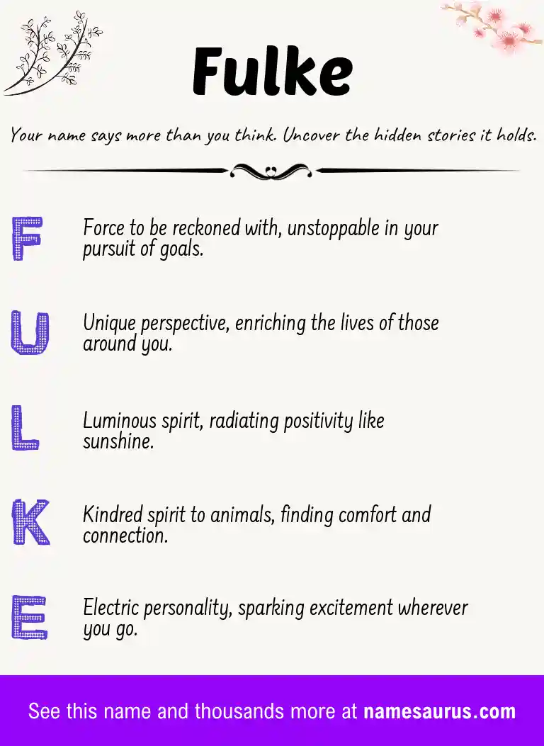 Acrostic poem about Fulke.