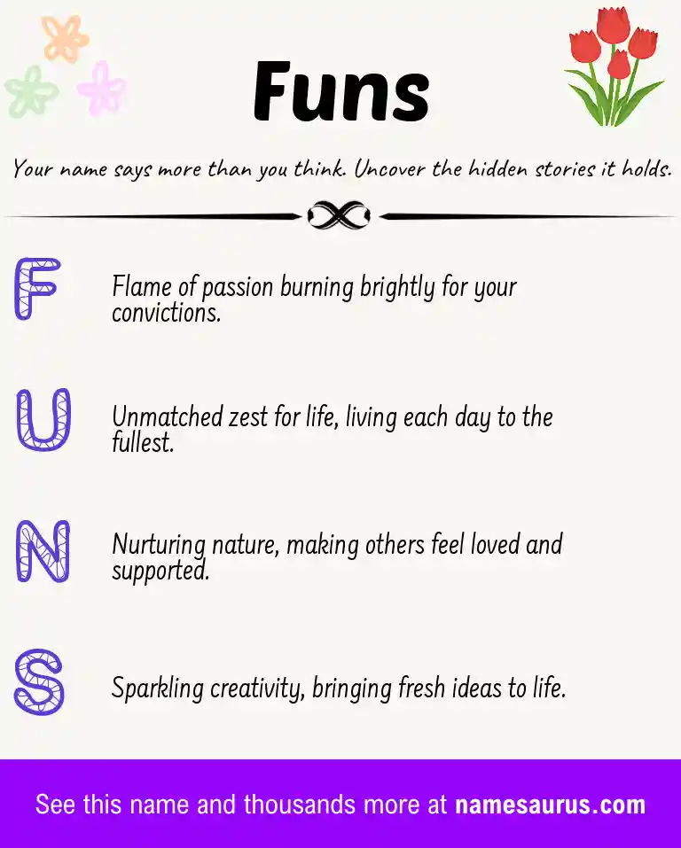 Acrostic poem about Funs.