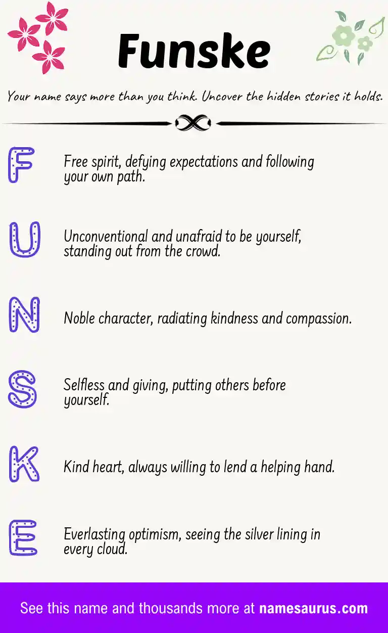 Acrostic poem about Funske.