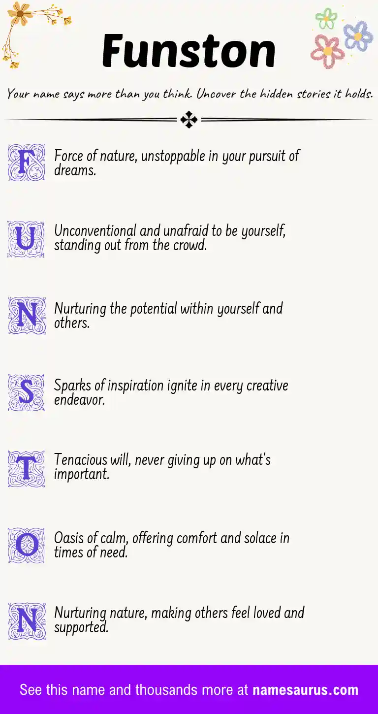 Acrostic poem about Funston.