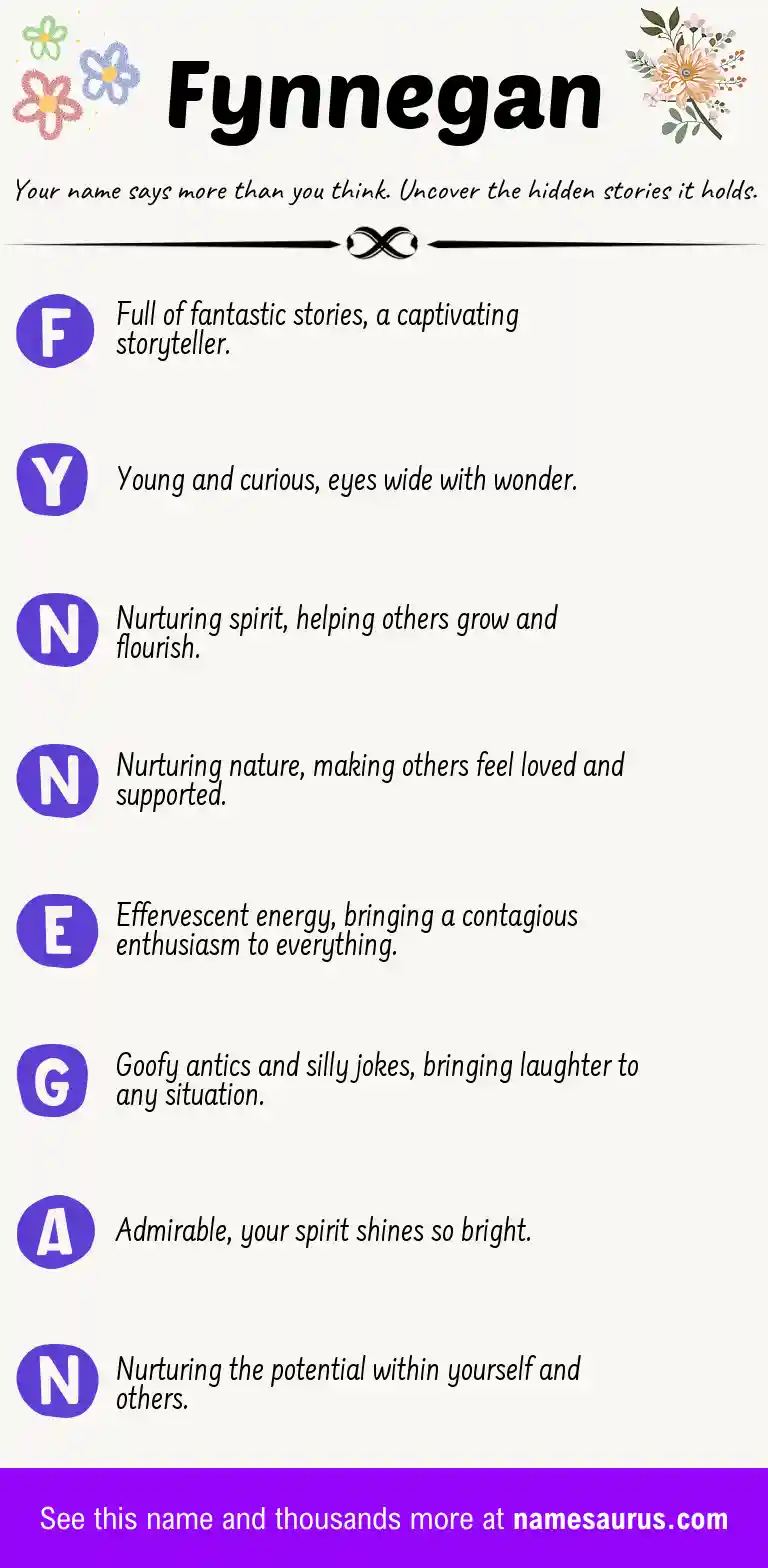 Acrostic poem about Fynnegan.