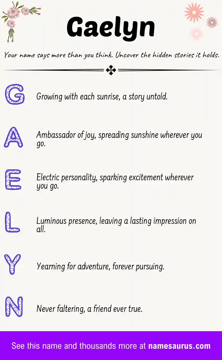 Acrostic poem about Gaelyn.