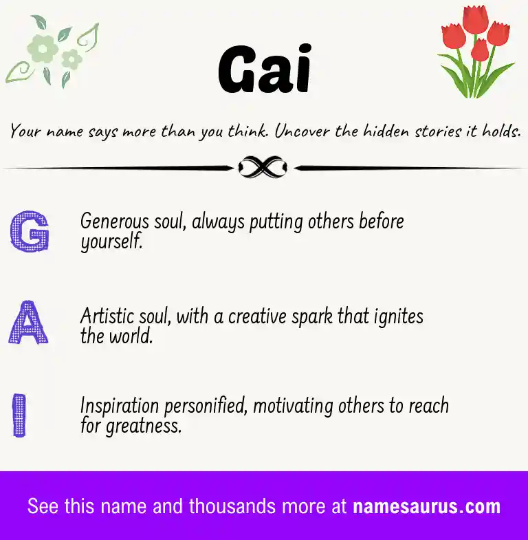Acrostic poem about Gai.
