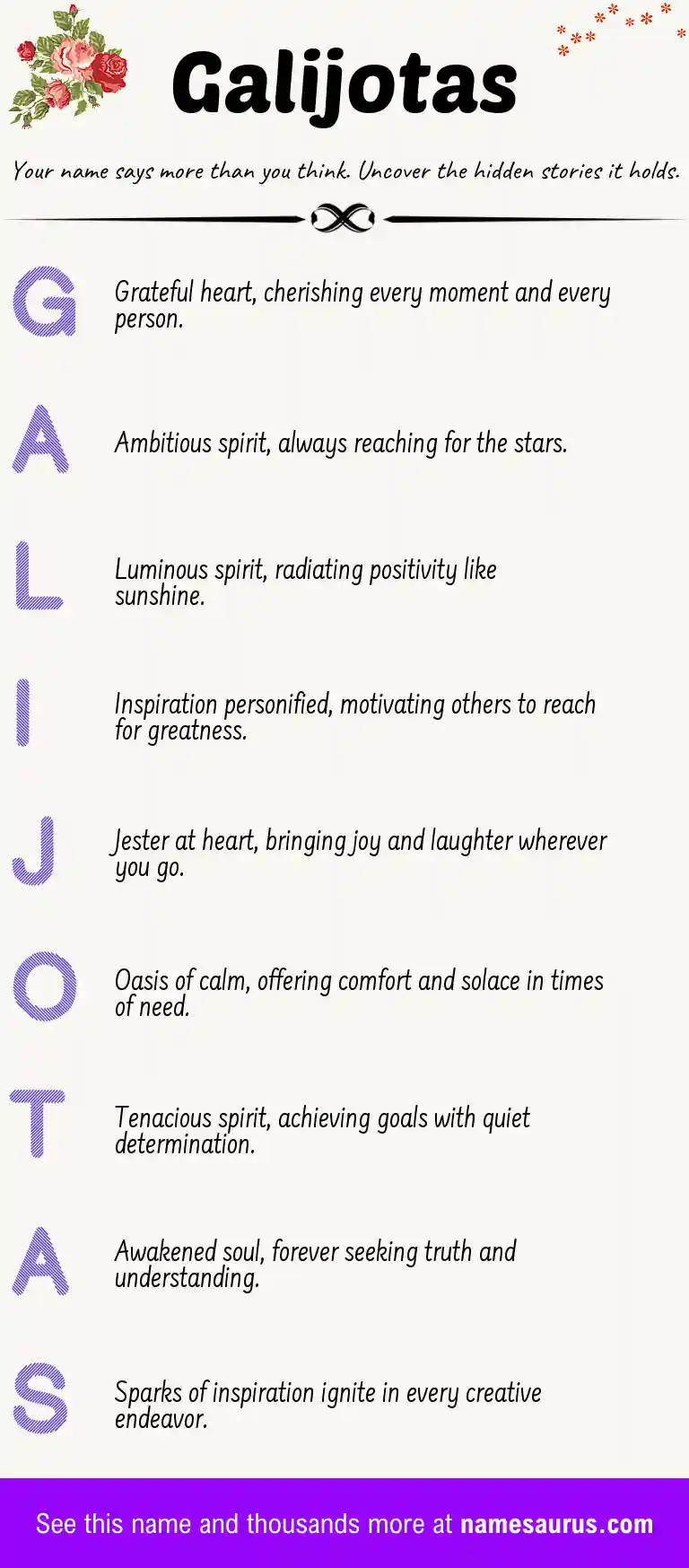 Acrostic poem about Galijotas.