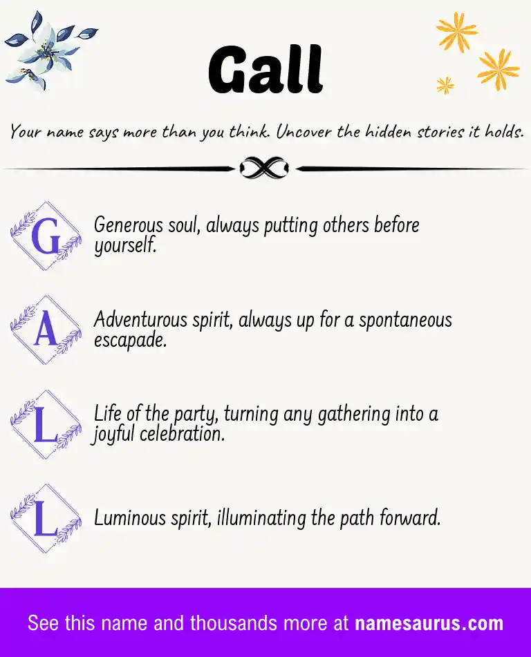 Acrostic poem about Gall.