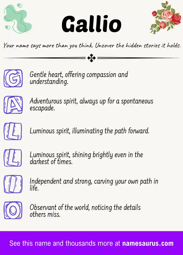 Acrostic poem about Gallio.