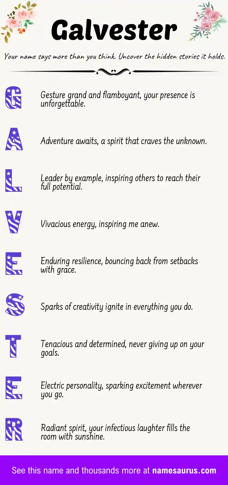 Acrostic poem about Galvester.