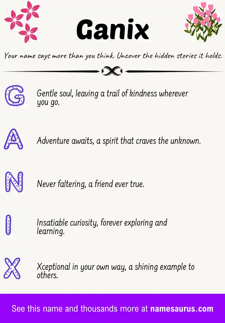Acrostic poem about Ganix.