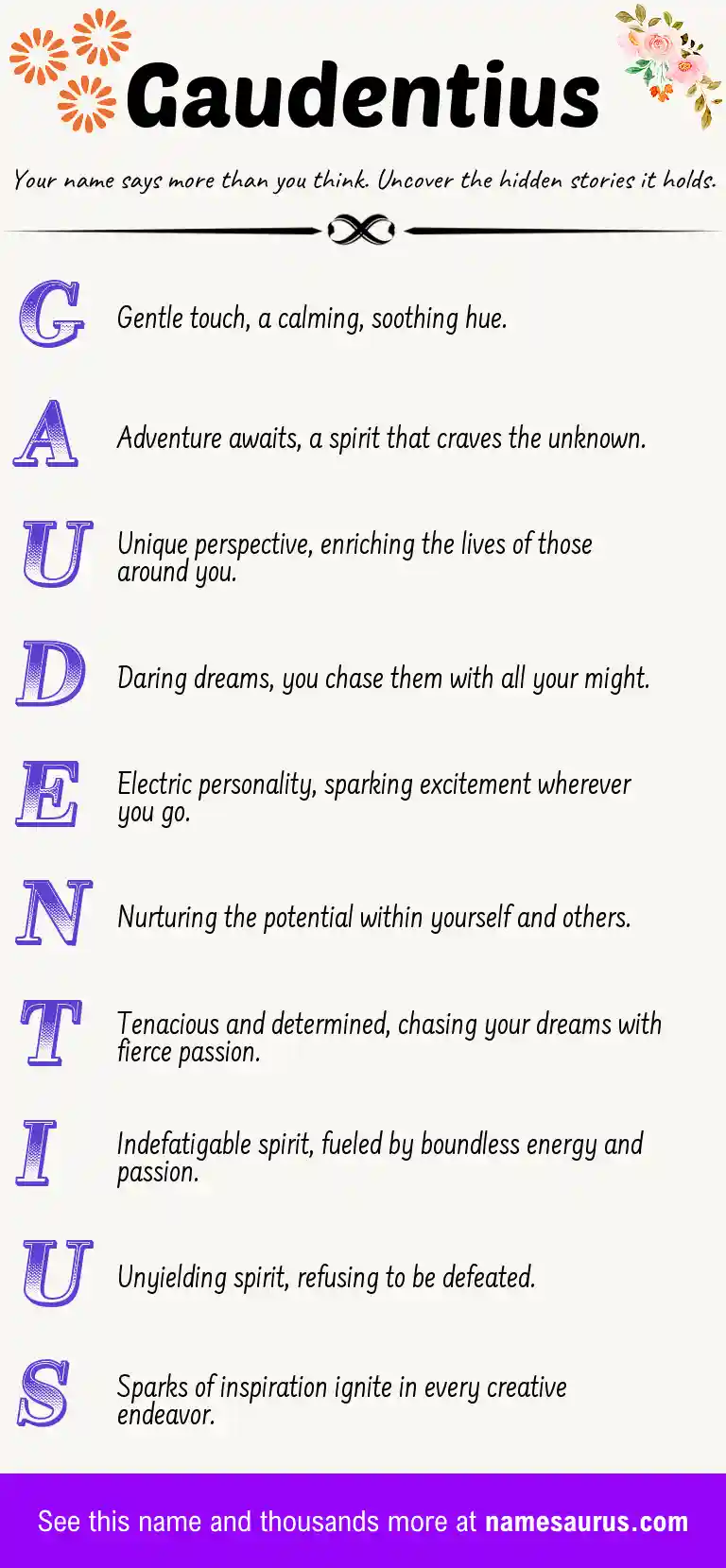 Acrostic poem about Gaudentius.
