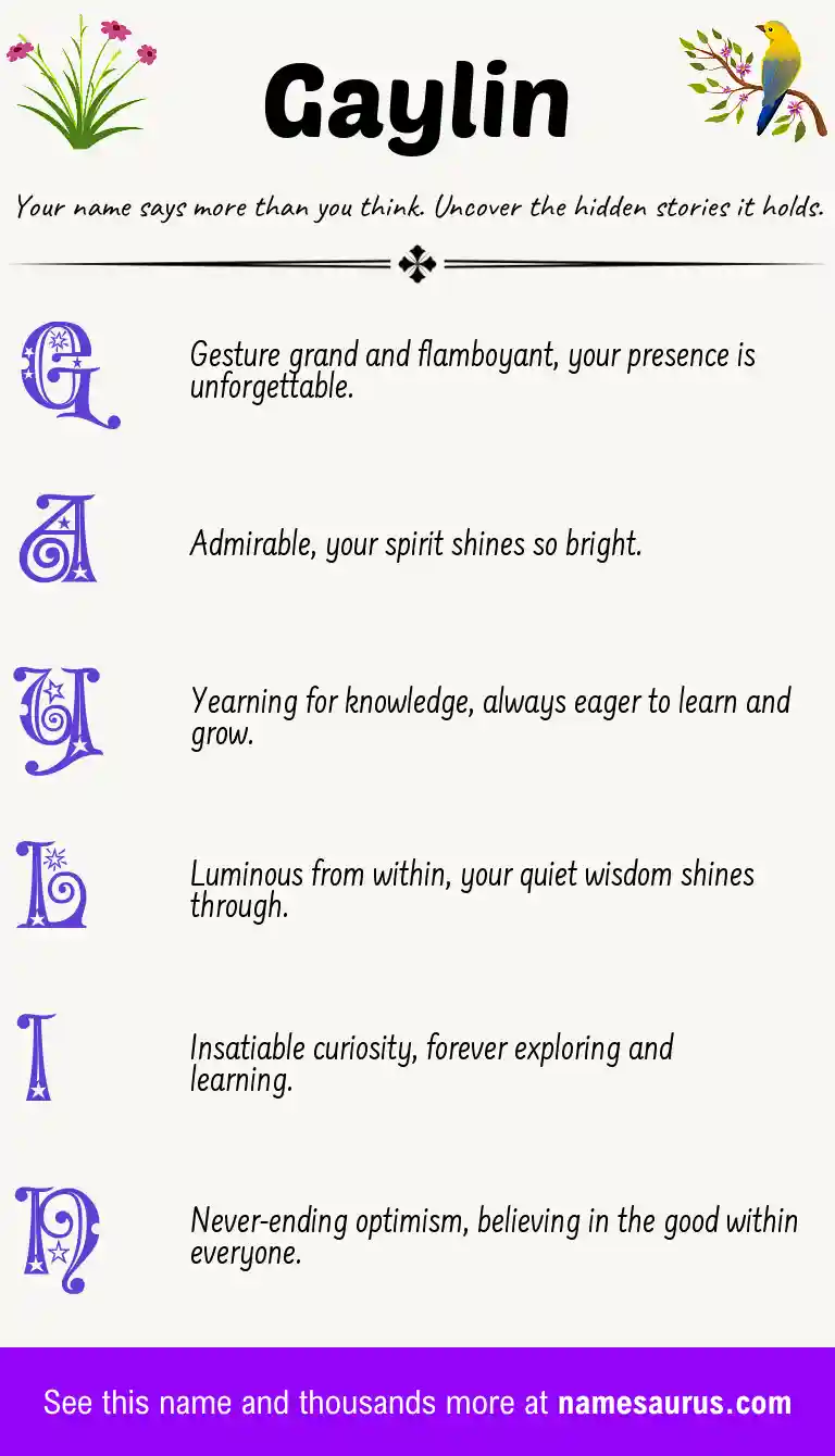 Acrostic poem about Gaylin.