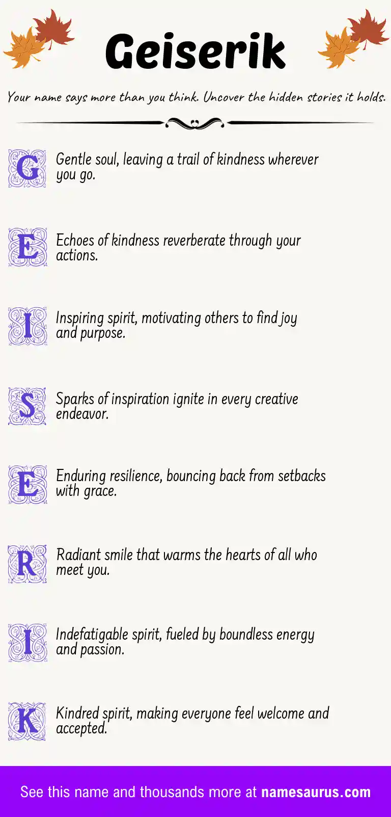 Acrostic poem about Geiserik.