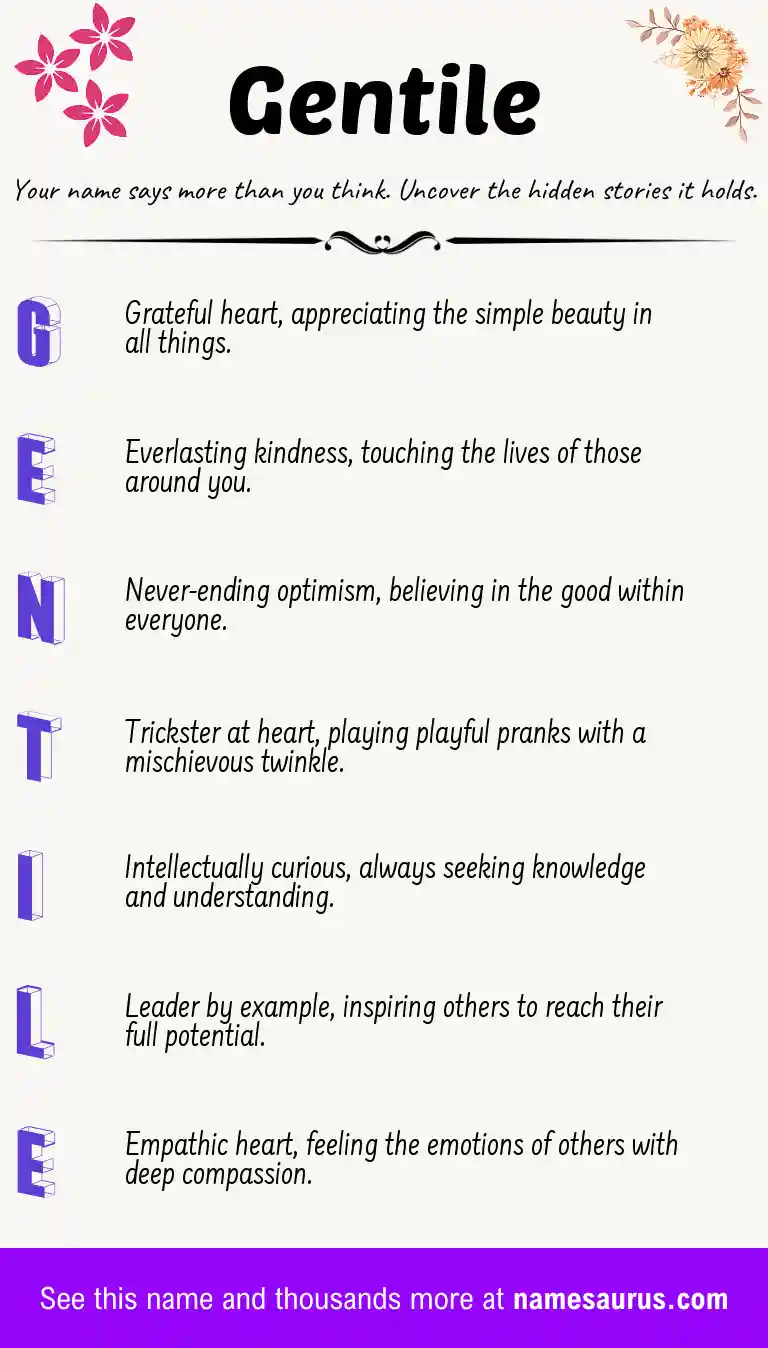 Acrostic poem about Gentile.