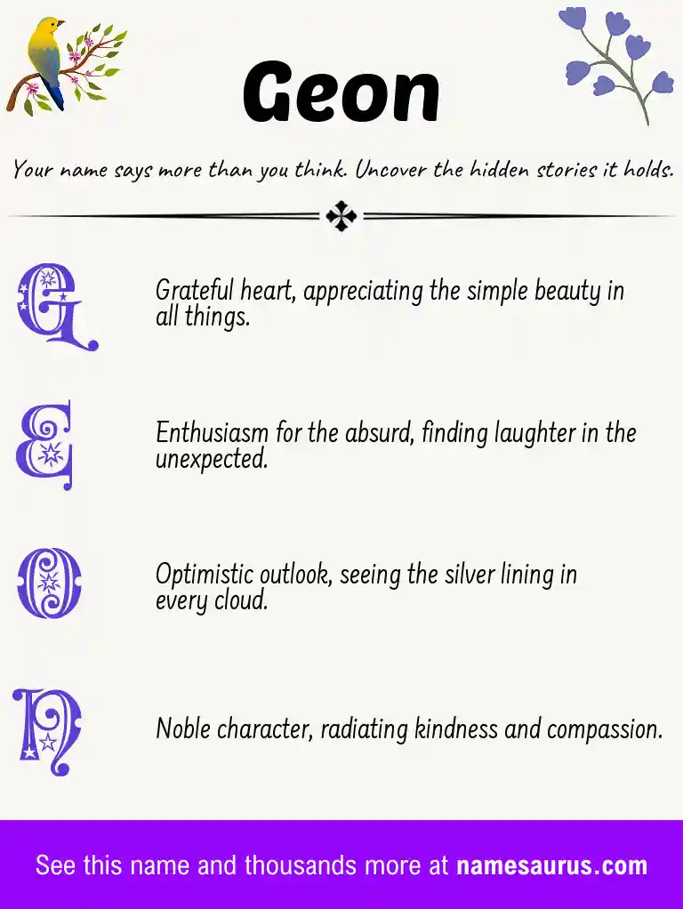 Acrostic poem about Geon.