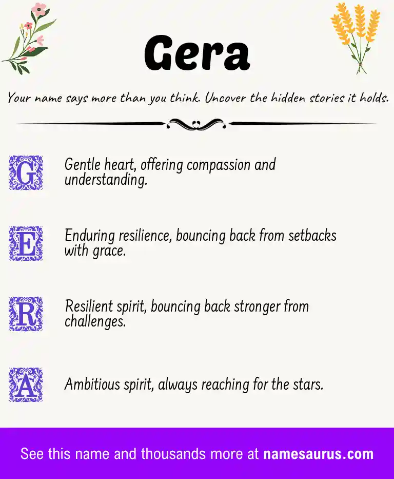 Acrostic poem about Gera.