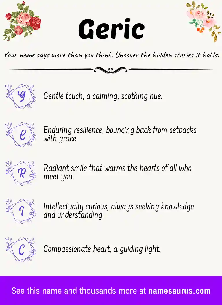 Acrostic poem about Geric.